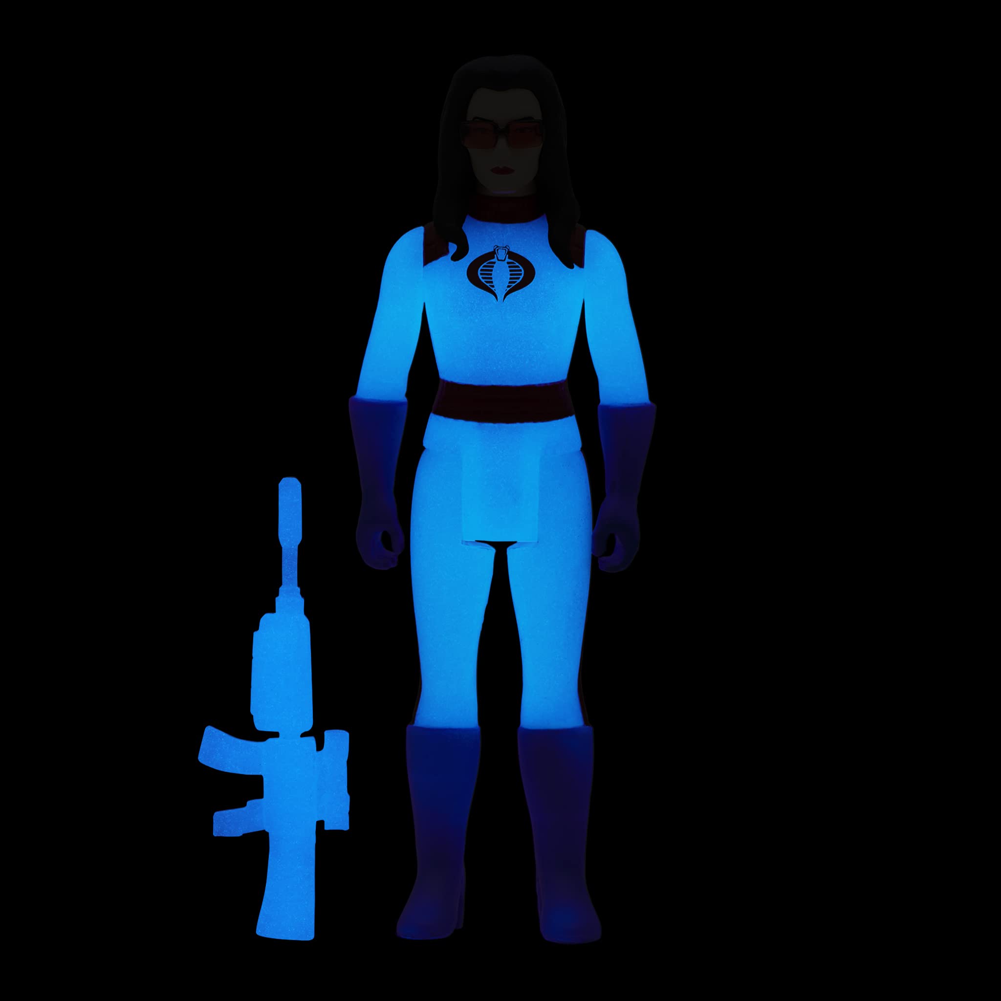 Super7 G.I. Joe Baroness (Glow Patrol) 3.75 in Reaction Figure - Image 3