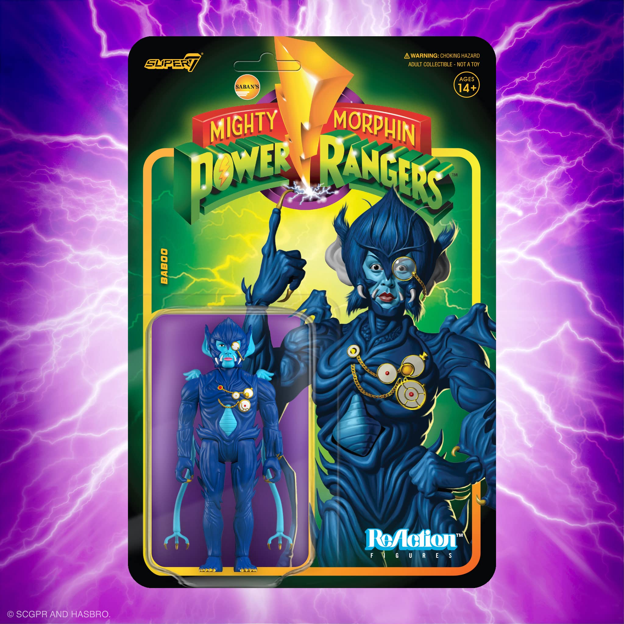 Super7 Mighty Morphin Power Rangers Baboo - 3.75" Power Rangers Action Figure Classic TV Show Collectibles and Retro Toys - Image 6