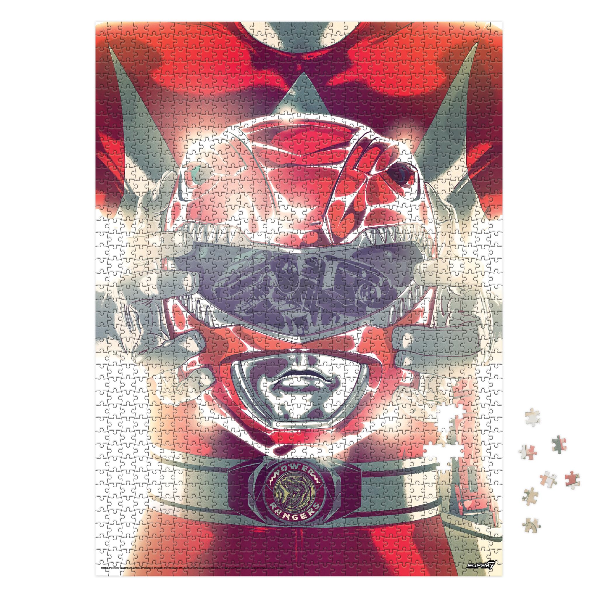Super7 Mighty Morphin Power Rangers Red Ranger Puzzle - 1,000 Piece Power Rangers Puzzle Classic TV Show Collectibles - Image 3