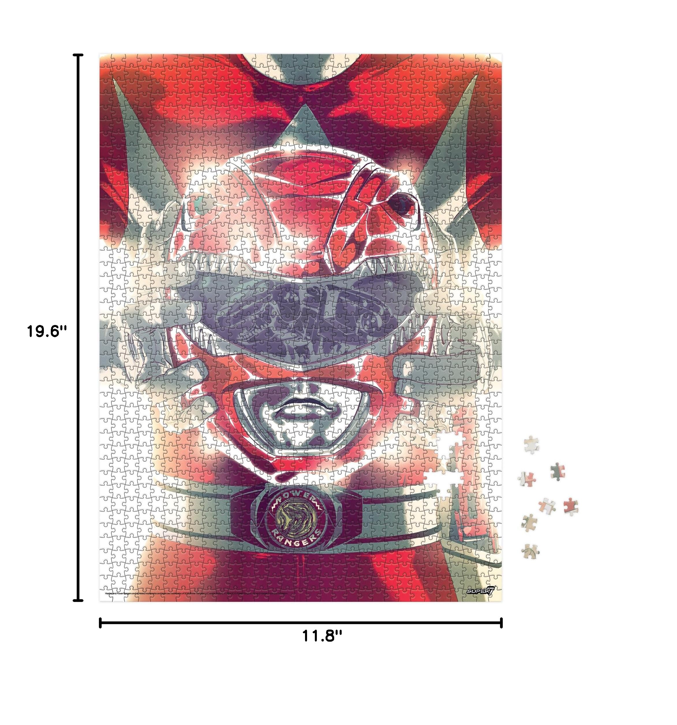 Super7 Mighty Morphin Power Rangers Red Ranger Puzzle - 1,000 Piece Power Rangers Puzzle Classic TV Show Collectibles - Image 4