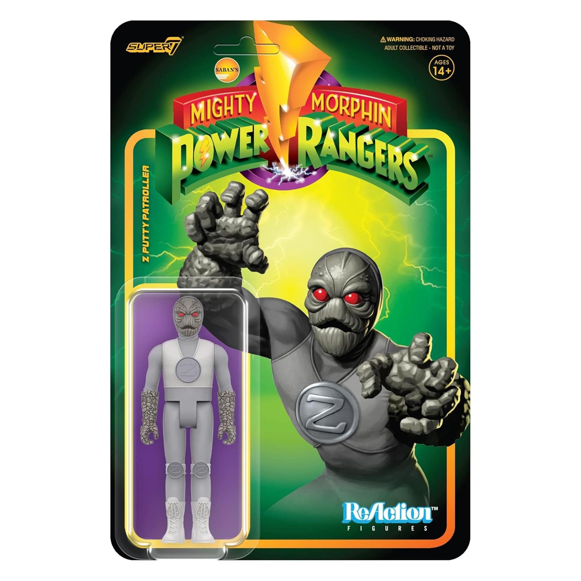 Super7 Mighty Morphin Power Rangers Z Putty Patroller 3.75 in Reaction Figure - Image 3