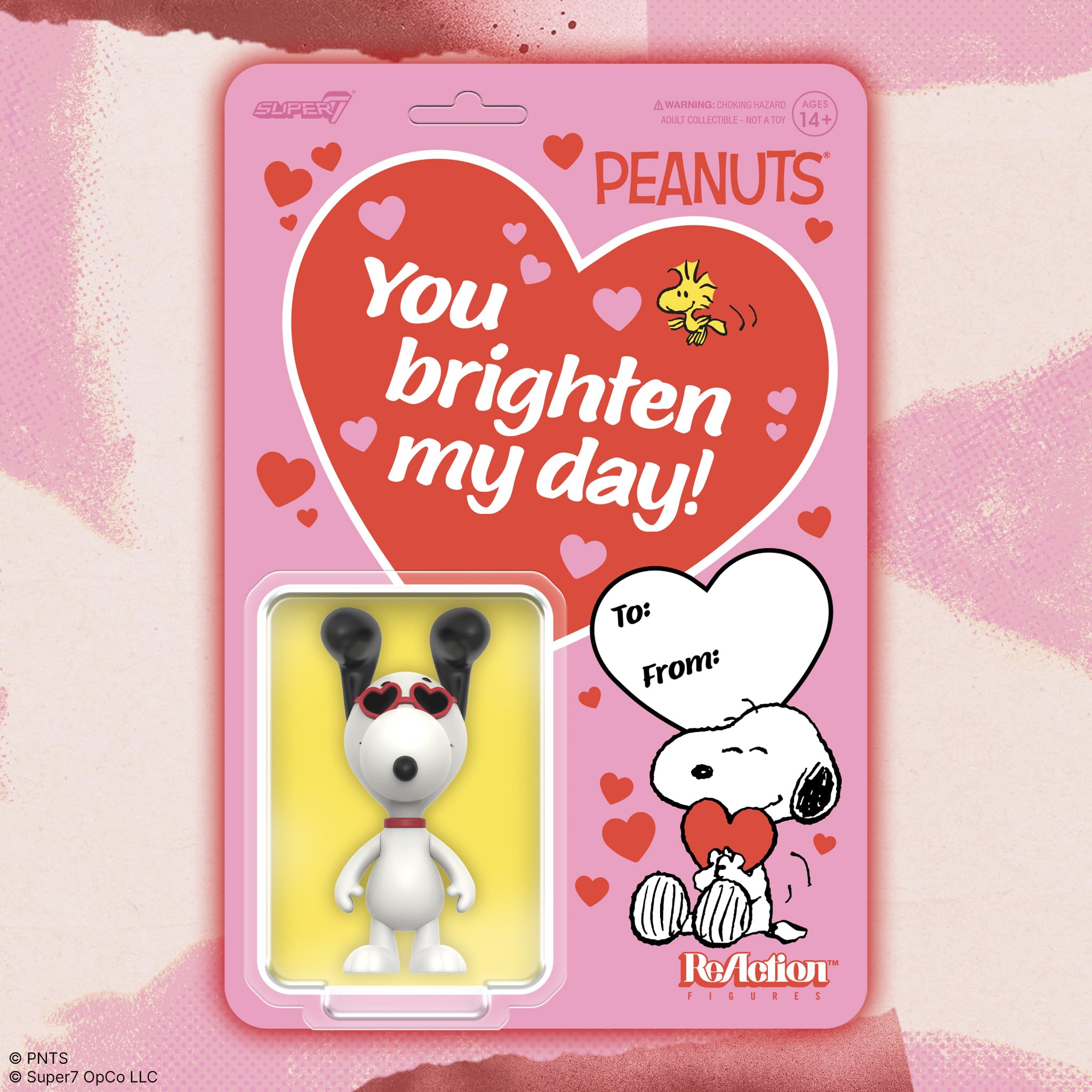 Super7 Reaction Figure Peanuts Snoopy (Heart Eyes) - 3.75" Peanuts Action Figure - Classic Cartoon Collectibles and Retro Toys - Image 7