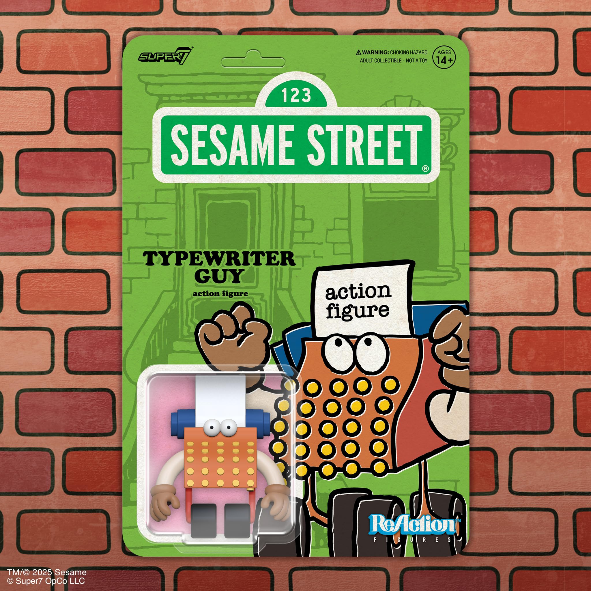 Super7 Reaction Figure Sesame Street Typewriter Guy - 2.5" Sesame Street Action Figure - Classic TV Show Collectibles and Retro Toys - Image 8