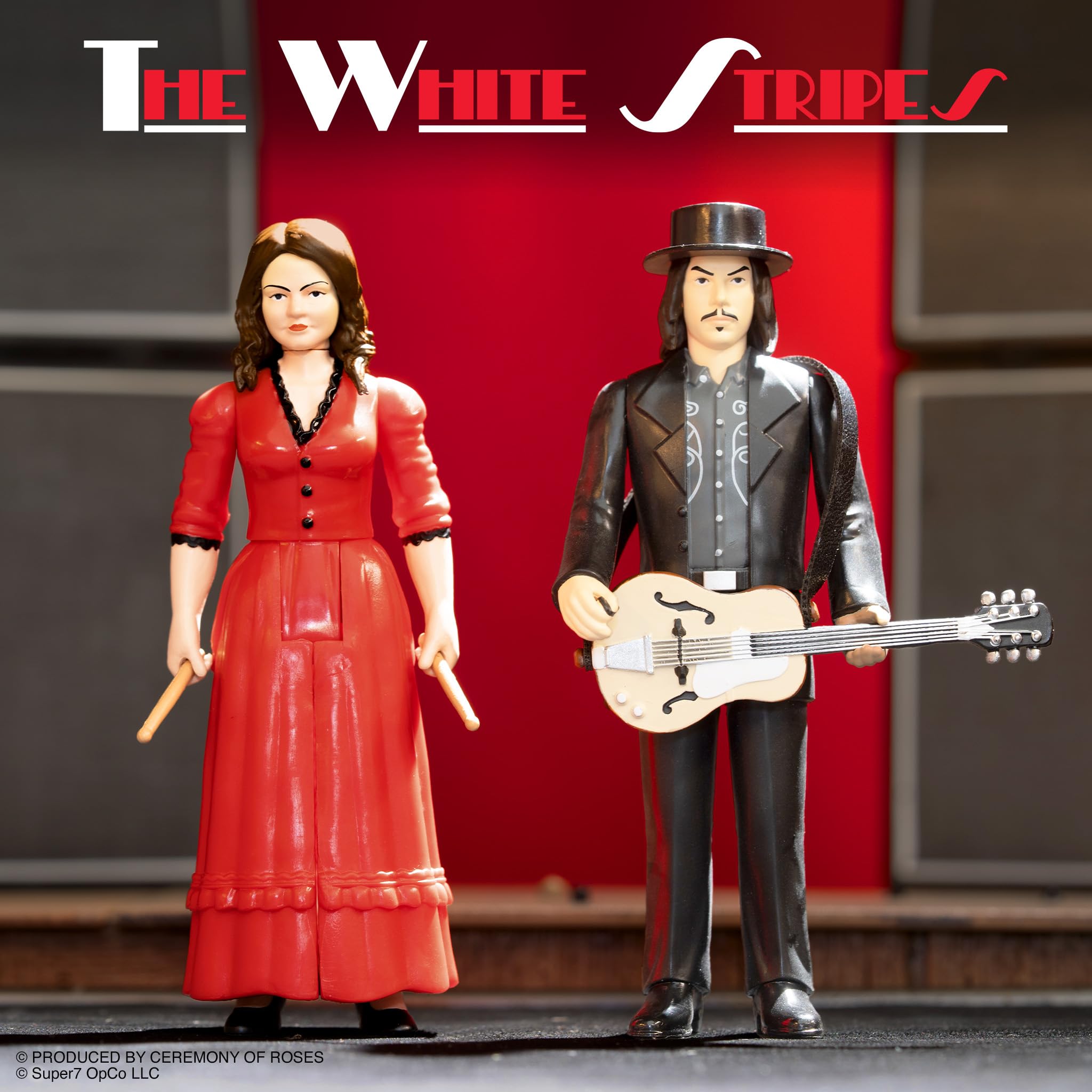 Super7 Reaction Figure The White Stripes Get Behind Me Satan - (2 Pack) 3.75" The White Stripes Action Figure with Accessories - Indie Rock Collectibles and Retro Toys - Image 5
