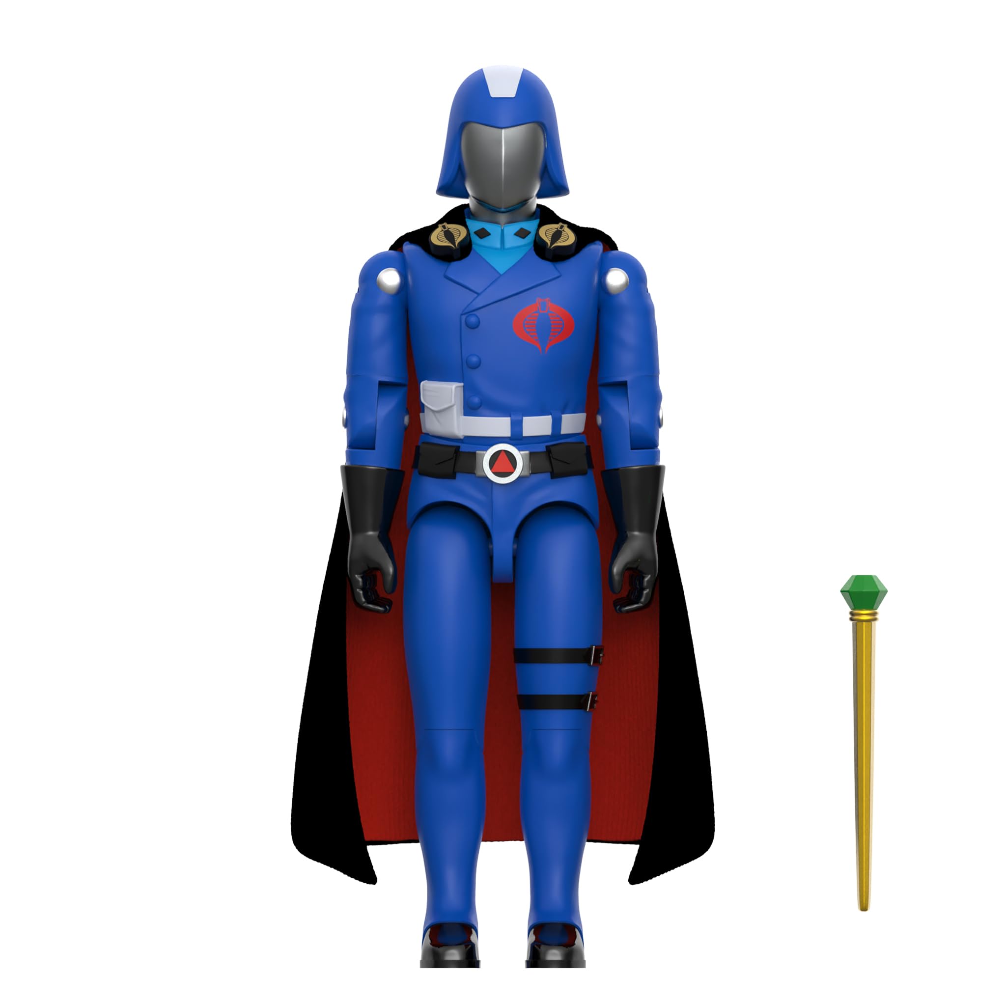 Super7 Reaction+ G.I. Joe Cobra Commander (Movie, Black Cape) - 3.75" G.I. Joe Action Figure with Accessories - Classic Cartoon Collectibles and Retro Toys - Image 3
