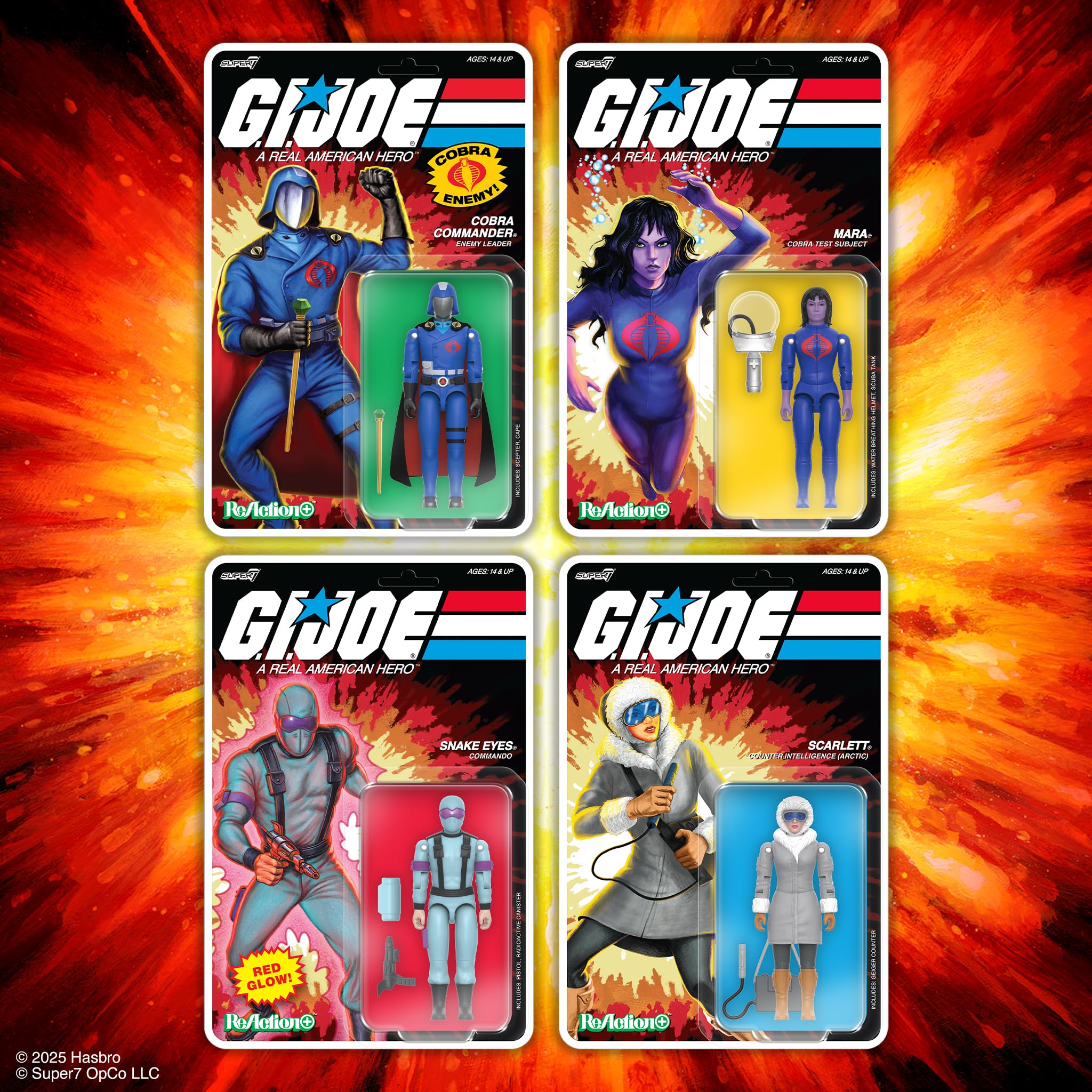Super7 Reaction+ G.I. Joe Cobra Commander (Movie, Black Cape) - 3.75" G.I. Joe Action Figure with Accessories - Classic Cartoon Collectibles and Retro Toys - Image 5