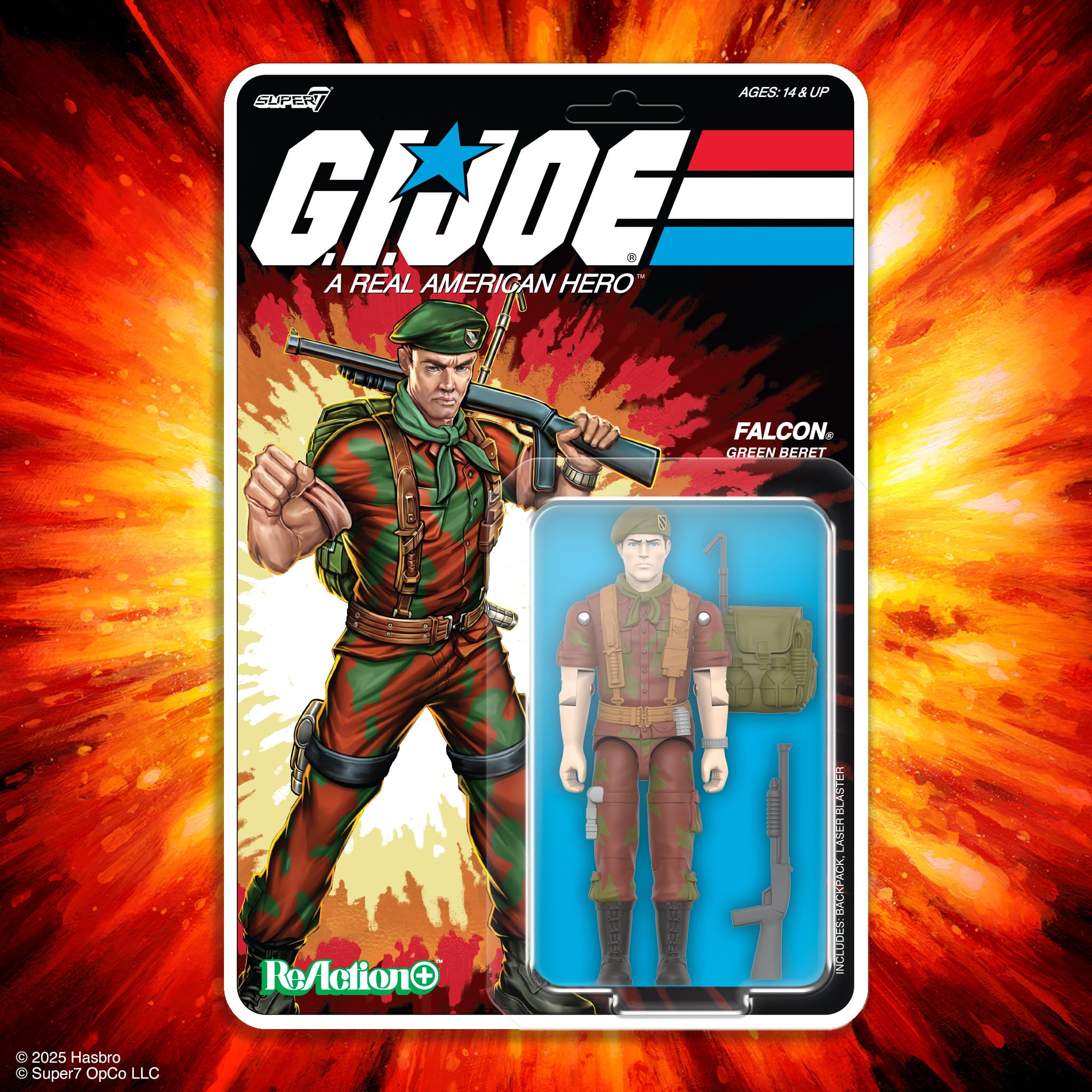Super7 Reaction+ G.I. Joe Lt. Falcon (Movie Collection) - 3.75" G.I. Joe Action Figure with Accessories - Classic Cartoon Collectibles and Retro Toys - Image 5