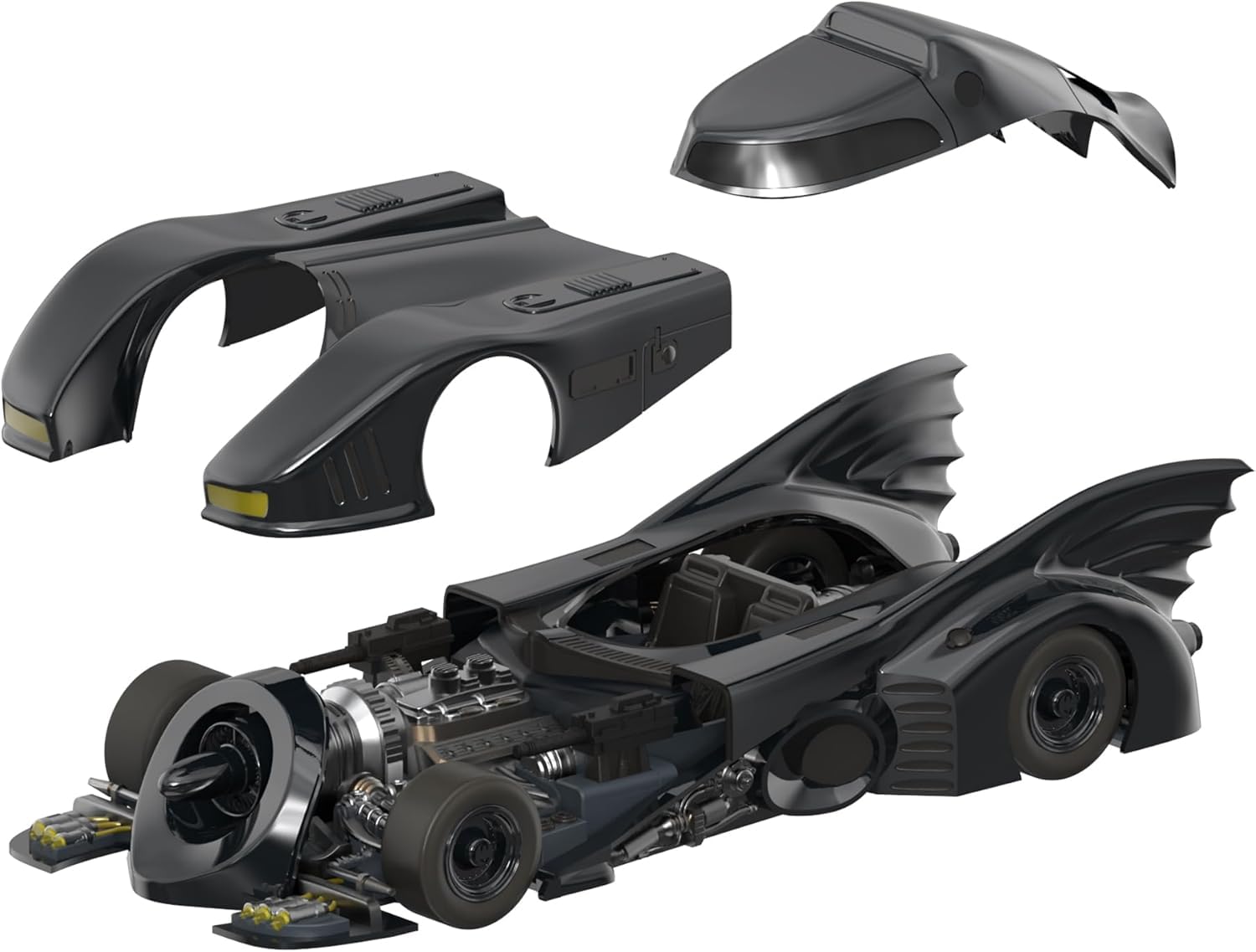 Super7 Super Cyborg Batman Batmobile 1989 (Full Color) - 13" Batman Action Figure Vehicle Classic Movie Collectibles and Retro Toys - Image 4
