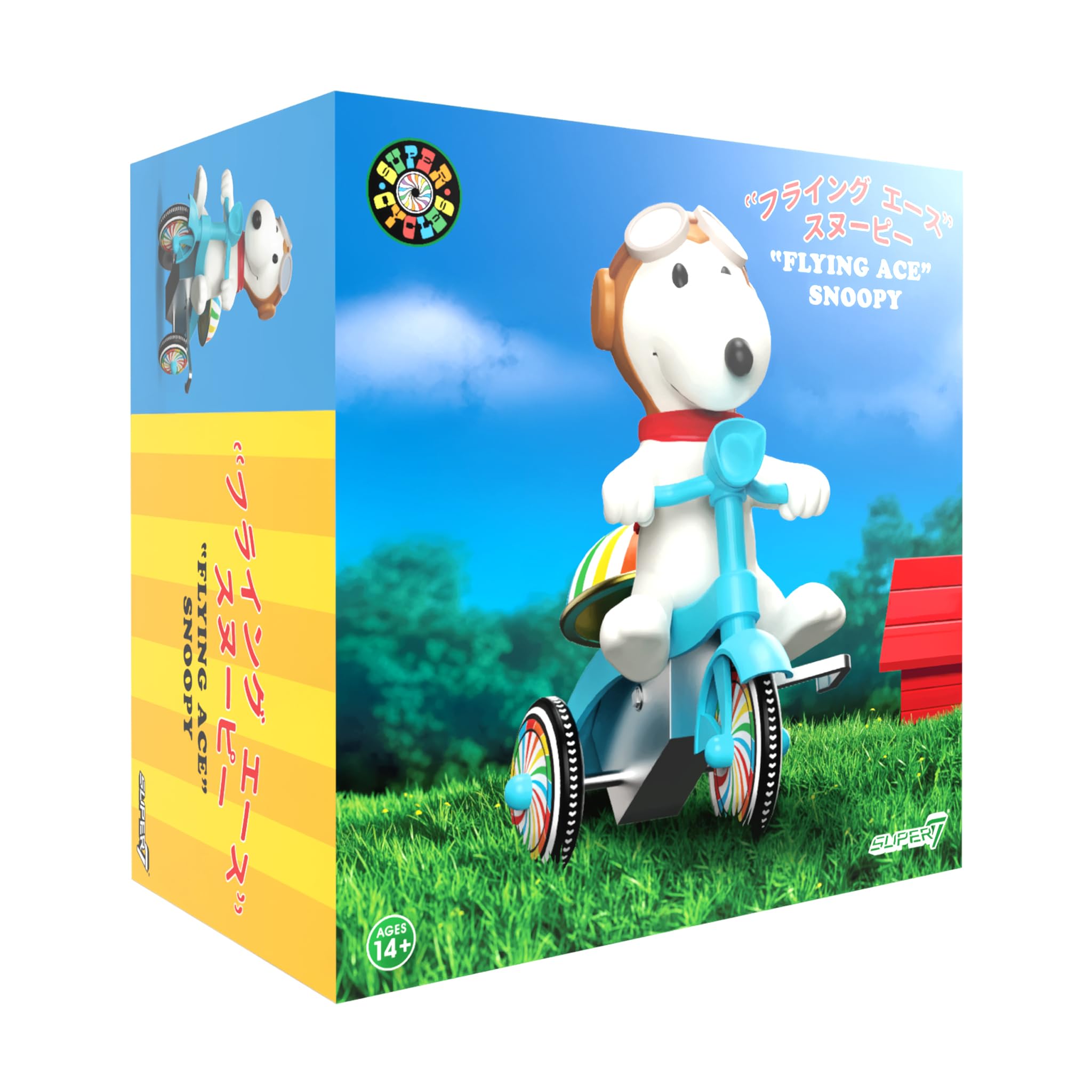 Super7 Super Cycles Peanuts Snoopy Flying Ace with Blue Trike - 5" Peanuts Action Figure - Classic Cartoon Collectibles and Retro Toys - Image 5