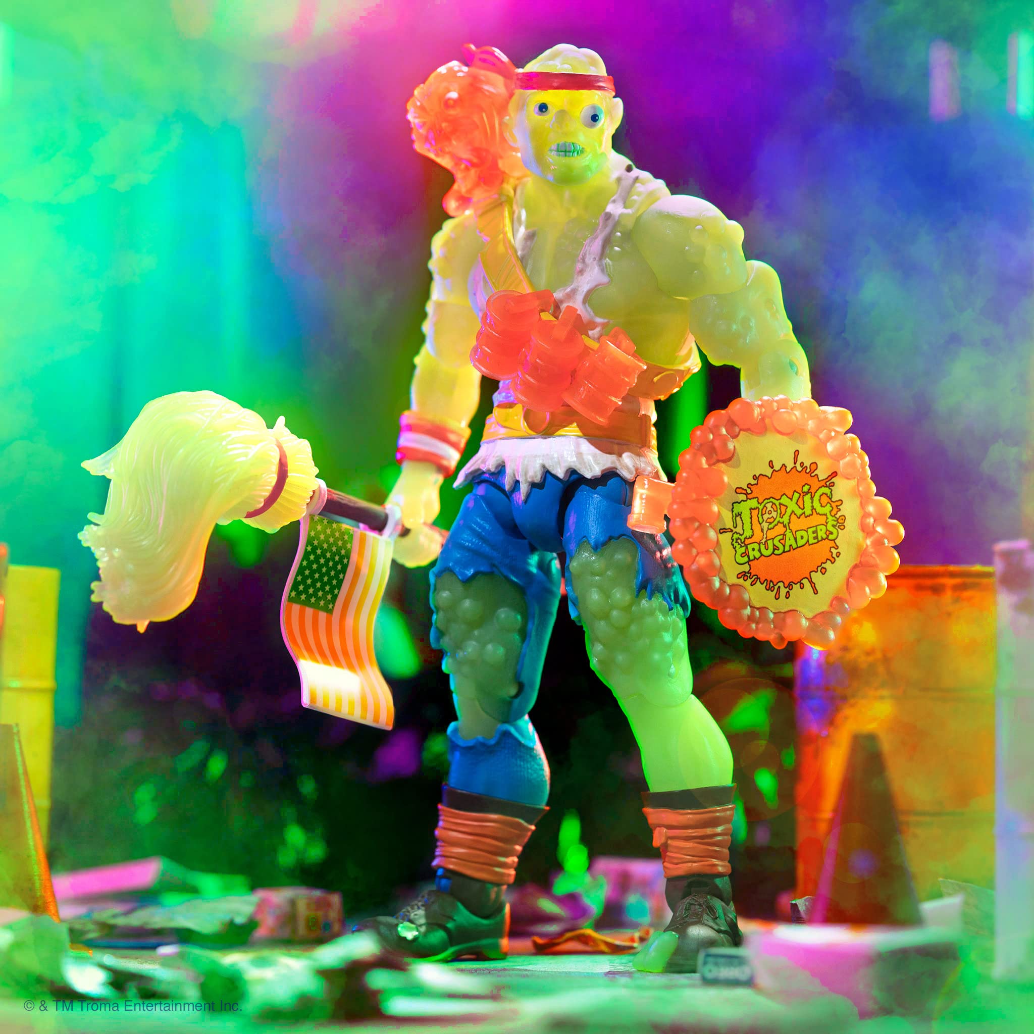 Super7 Toxic Crusader Ultimates: Radioactive Red Rage Toxie Action Figure,Multicolor - Image 4