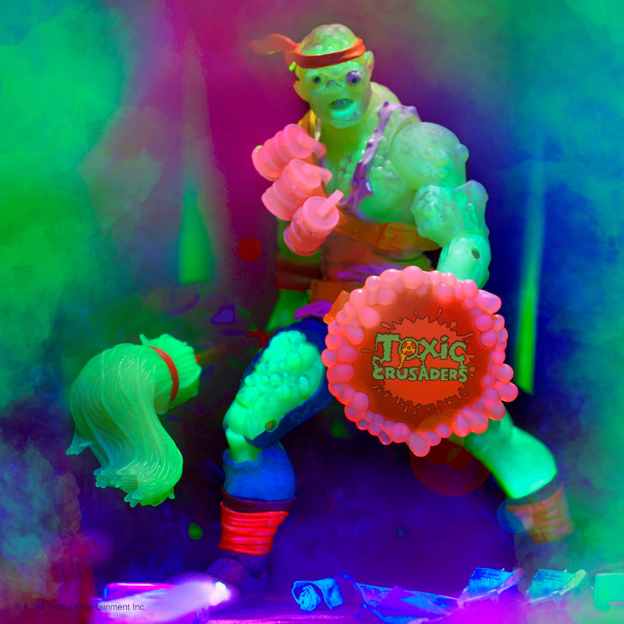 Super7 Toxic Crusader Ultimates: Radioactive Red Rage Toxie Action Figure,Multicolor - Image 5