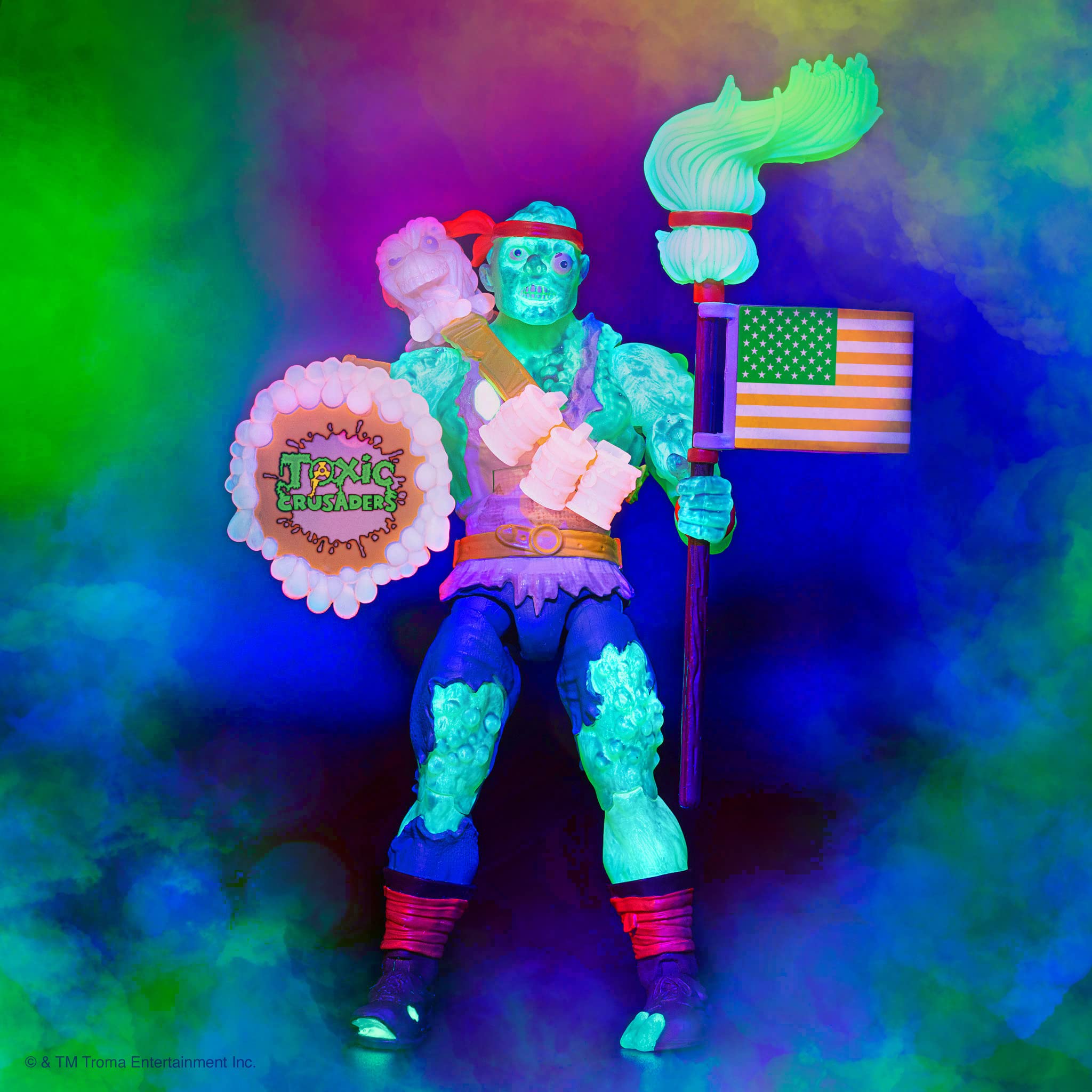 Super7 Toxic Crusader Ultimates: Radioactive Red Rage Toxie Action Figure,Multicolor - Image 8