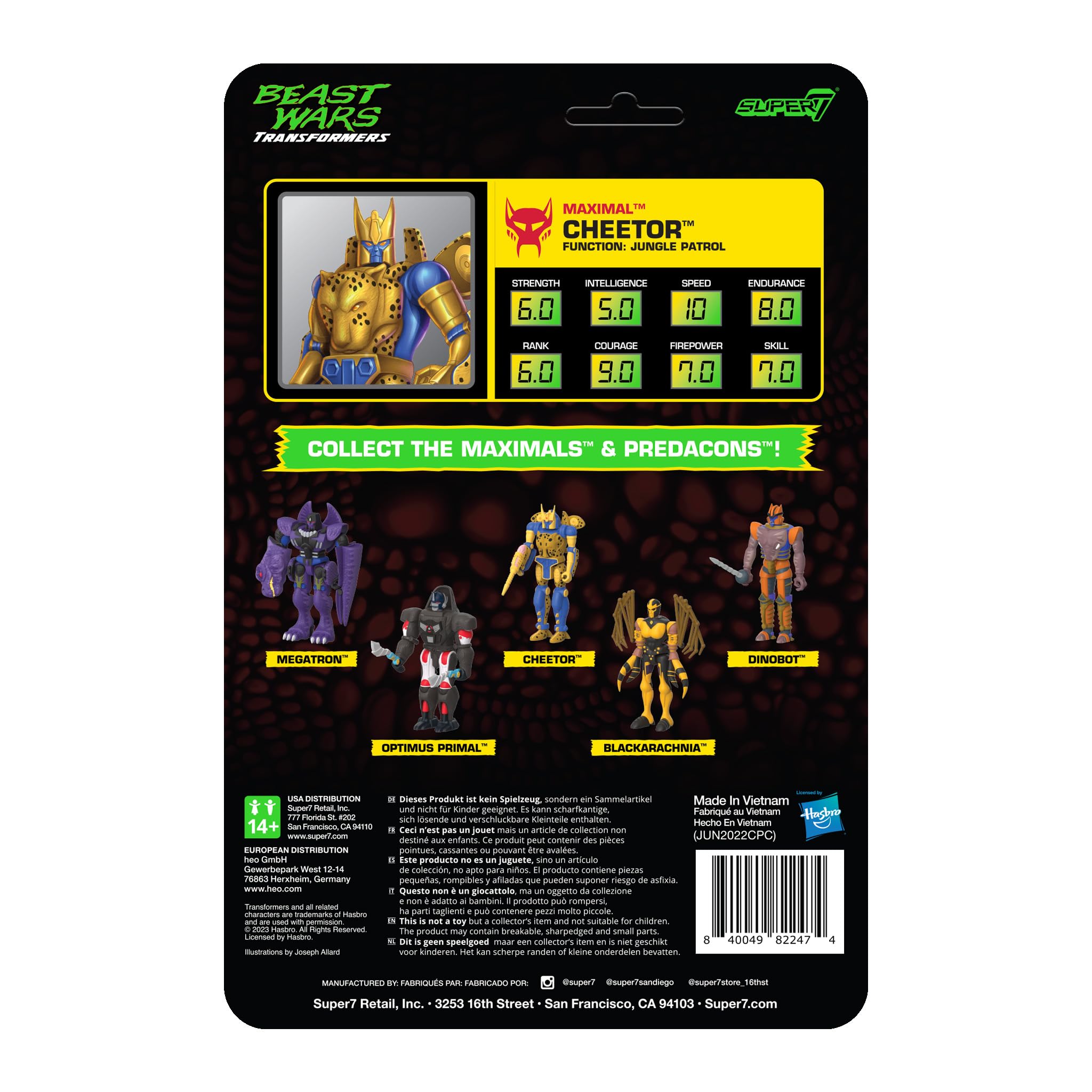Super7 Transformers Beast Wars Cheetor - 4" Transformers Action Figure with Accessory Classic Cartoon Collectibles and Retro Toys - Image 3