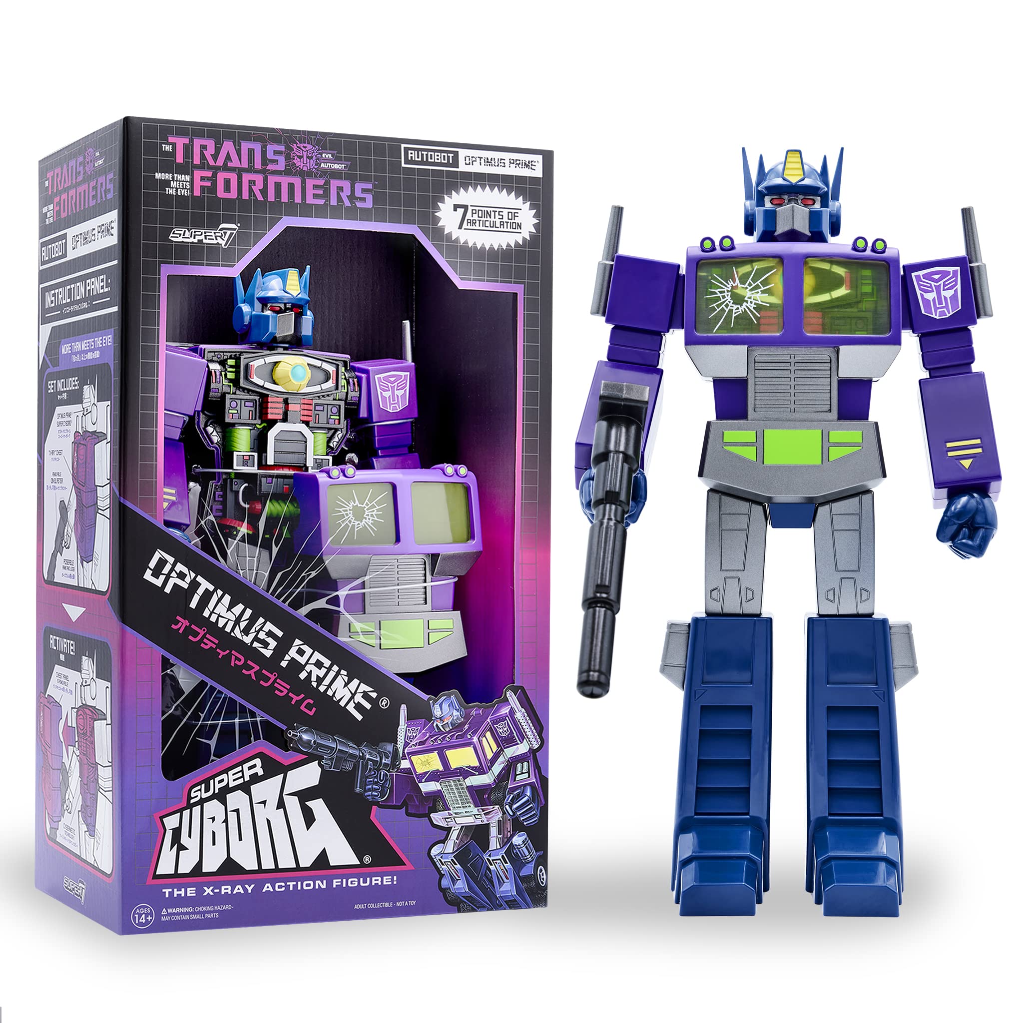 Super7 Transformers Optimus Prime﻿ (Shattered Glass Purple) 11 in Super Cyborg Action Figure - Image 8