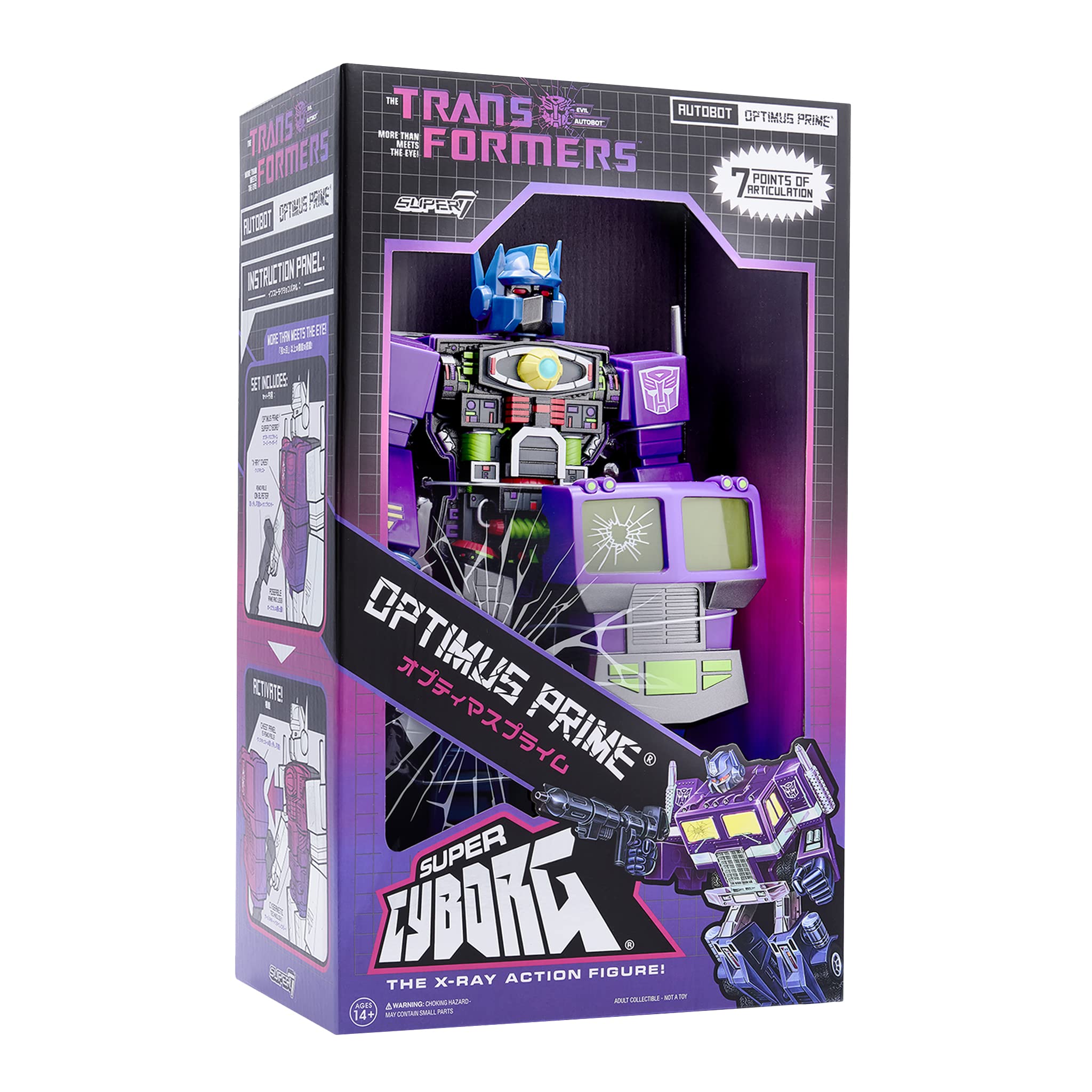 Super7 Transformers Optimus Prime﻿ (Shattered Glass Purple) 11 in Super Cyborg Action Figure - Image 9
