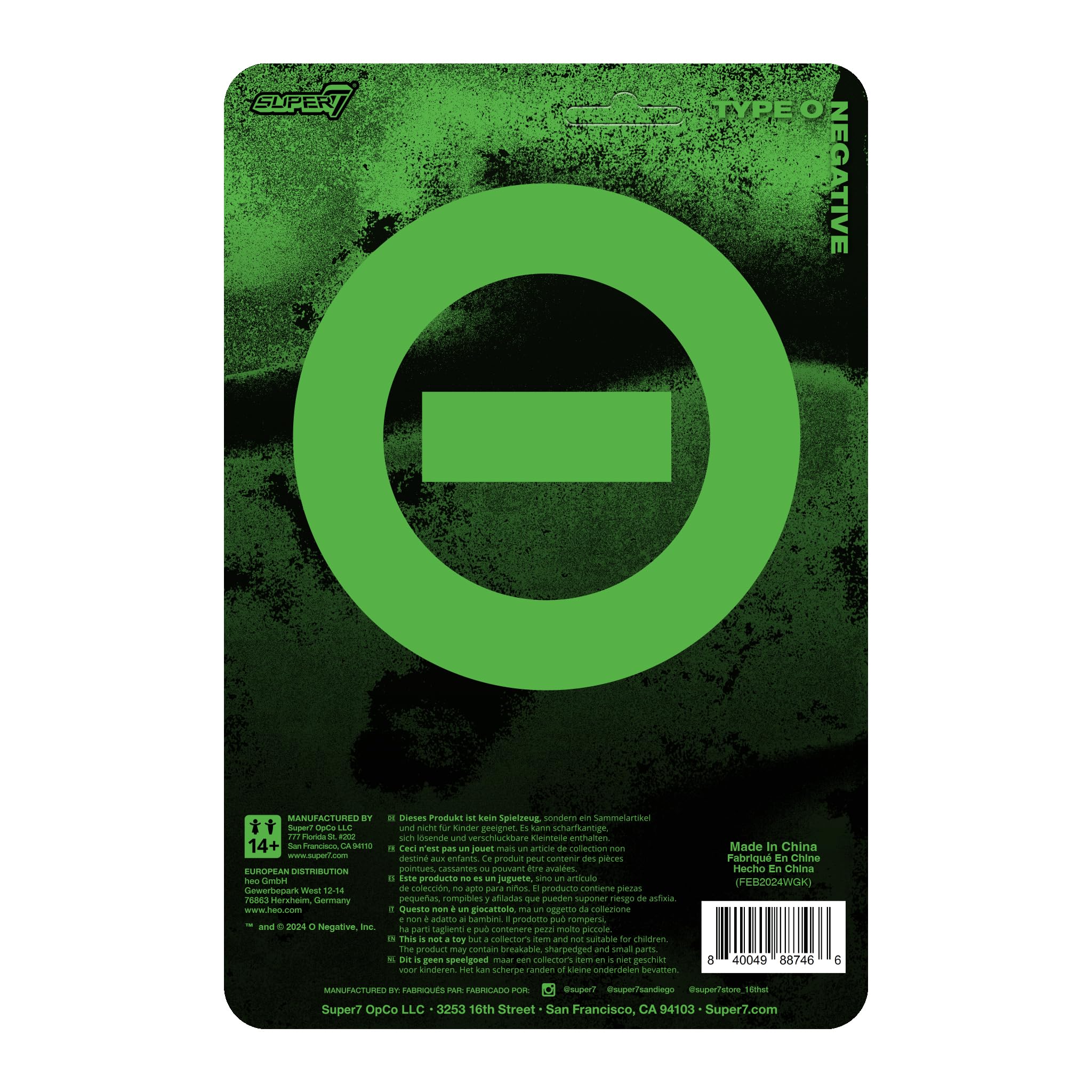 Super7 Type O Negative Peter Steele - 3.75" Type O Negative Action Figure with Accessory Heavy Metal Collectibles and Retro Toys - Image 3