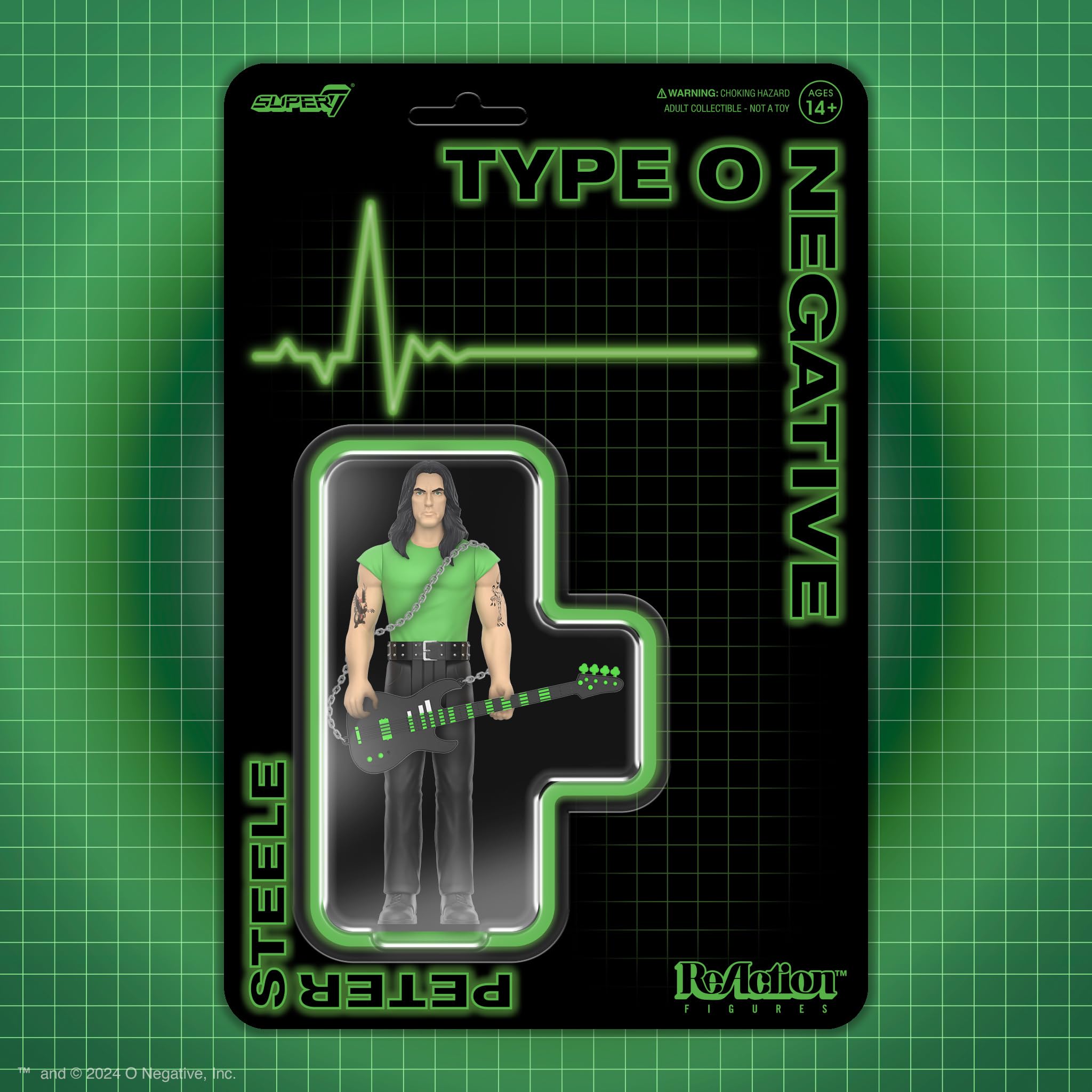 Super7 Type O Negative Peter Steele - 3.75" Type O Negative Action Figure with Accessory Heavy Metal Collectibles and Retro Toys - Image 5