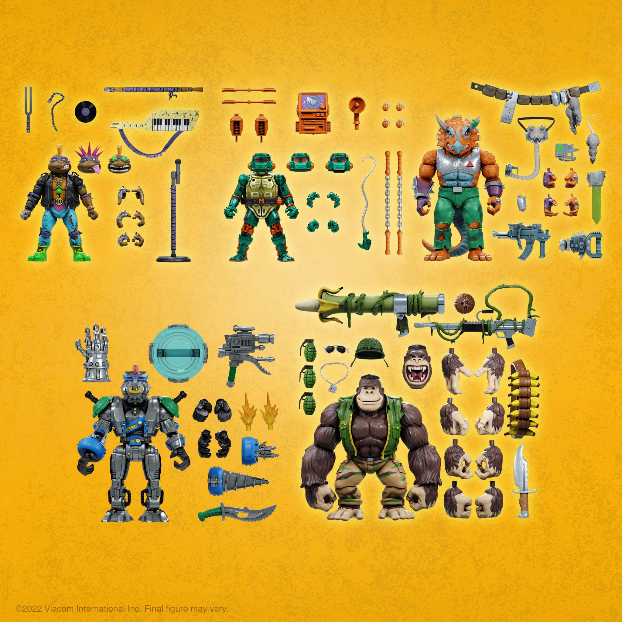 Super7 ULTIMATES! Teenage Mutant Ninja Turtles Guerrilla Gorilla - 8" TMNT Action Figure with Accessories Classic Cartoon Collectibles - Image 6