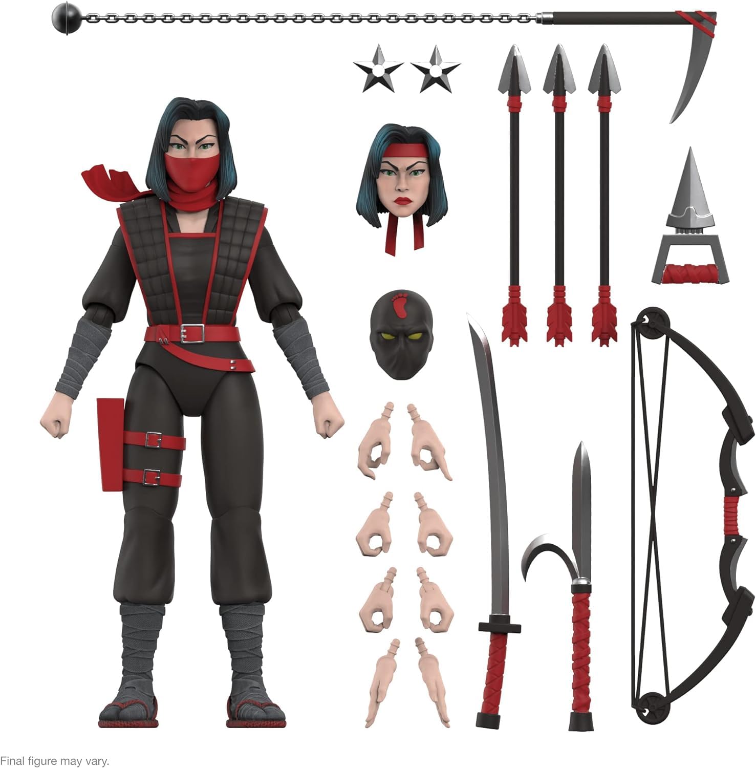 Super7 ULTIMATES! Teenage Mutant Ninja Turtles Karai - 7" TMNT Action Figure with Accessories Classic Cartoon Collectibles and Retro Toys - Image 5